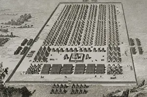 Tents Prints: A Roman camp at the time of the Roman invasion of Spain