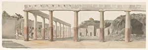 Roman camp within the walls of Agrigentum with the Temple of Asclepius, 1778. Creator: Louis Ducros