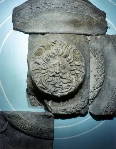 Bath And Northeast Somerset Prints: Roman carving of the Ancient British goddess Sul at Bath, England