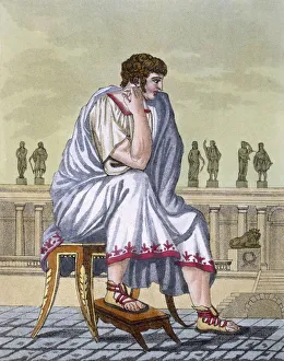 Toga Prints: Roman Citizen, pub. 1796. Creator: Jacques Grasset de Saint-Sauveur (1757-1810)