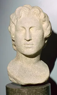 Roman copy of a lost Greek original bust of Alexander the Great, 350 BC
