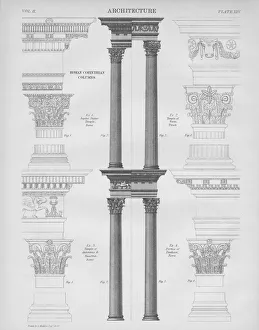 Johnston Prints: Roman Corinthian columns, 1889. Creator: W & AK Johnston