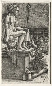 Albrecht Altdorfer German Prints: The Roman Courtesan or The Revenge of the Sorcerer Virgil