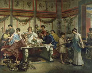 A Roman Feast (Saturnalia), Second Half of the 19th cen Creator: Bompiani, Roberto (1821-1908)