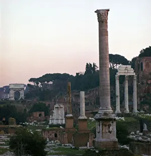 Diocletian Prints: The Roman forum in the evening, 2nd century