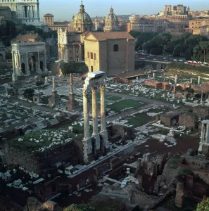 Roman forum seen from the Palatine hill, 5th century BC