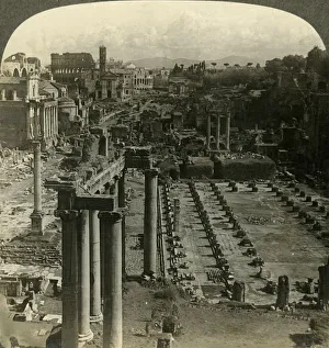 Forum Prints: The Roman Forum, southeast from the Capitol, Rome, Italy, c1909. Creator: Unknown