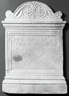 Funerary Prints: Front of a Roman Funerary Altar, about A.D. 100. Creator: Unknown