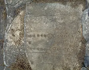 Handicraft Prints: Roman games engraved into seats of the stadium