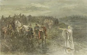 Germanic Prints: The Roman general Drusus and the Germanic Wichelaar, 1890. Creator: Charles Rochussen