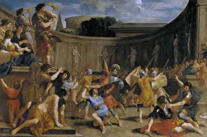 Gladiator Prints: Roman gladiators. Artist: Romanelli, Giovanni Francesco (1610-1662)