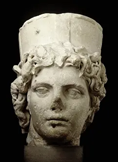 Graeco Roman Prints: Roman Head of a Male Deity, Perhaps Aristaeus, 2nd century. Creator: Unknown