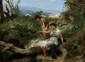 Fisher Prints: Roman idyll. Fishing, c1879. Creator: Siemiradzki, Henryk (1843-1902)