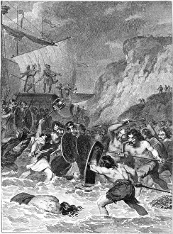 Briton Prints: Roman invasion of Britain, 55-54 BC (c1820)