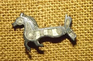 Alesia Gallery: Roman jewellery detail Horse, Alesia, c1st century