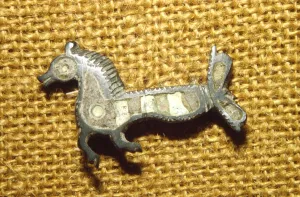 Alesia Gallery: Roman jewellery detail Horse, Alesia, c1st century