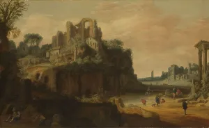 Derelict Prints: Roman Landscape with Ruins, c.1629-1630. Creator: Pieter Anthonisz van Groenewegen