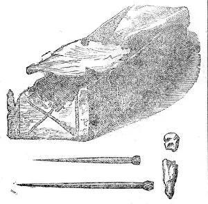 Nails Prints: Roman leaden coffin found in Bethnal-Green, 1862. Creator: Unknown