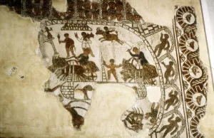 Roman mosaic, Chariot race, c2nd-3rd century