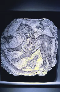 Roman mosaic of a lion