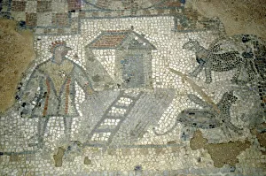 Newport Prints: Roman mosaic, Newport Villa, Isle of Wight, c280AD