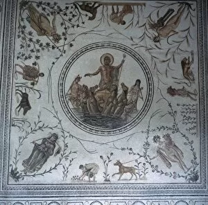 Images Dated 16th May 2018: Roman mosaic showing the triumph of Neptune, 1st century