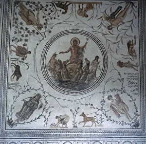 Images Dated 16th May 2018: Roman mosaic showing the triumph of Neptune, 1st century