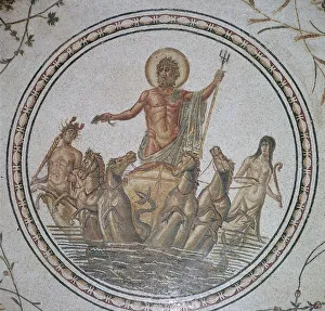 Celebrations Prints: Roman mosaic of the triumph of Neptune, 2nd century