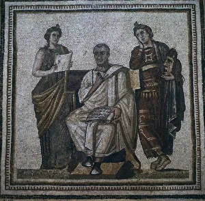 Roman mosaic of Virgil, 1st century
