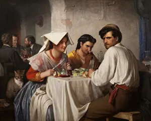 In a Roman Osteria, 1866. Artist: Bloch, Carl (1834-1890)
