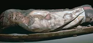 Shroud Gallery: Roman period Egyptian mummy of a child, 3rd century