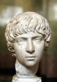 Roman portrait head of a boy, last quarter of 2nd century