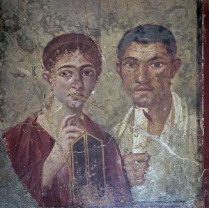 Roman portrait of Terentius Neo and his wife, 1st century