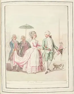Etiquette Prints: Roman Princess, leaf from A Collection of Dresses by David Allan Mostly from Nature, 1776
