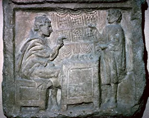 Apothecary Prints: Roman relief of an Apothecary Shop
