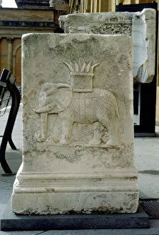 Roman relief of an elephant
