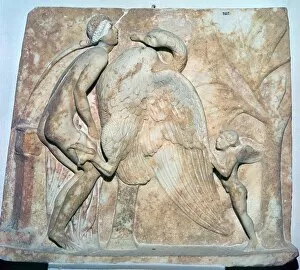 Spartan Gallery: Roman relief of Leda and the Swan, 1st century
