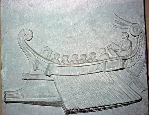 Roman relief of a war triereme