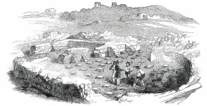 Archaeologist Prints: Roman Remains Discovered at Lymne, Kent, 1850. Creator: Unknown