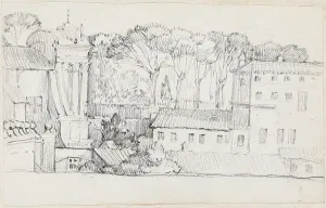 Vien Joseph Marie I Prints: Roman Rooftops, 1744/1750. Creator: Joseph-Marie Vien the Elder
