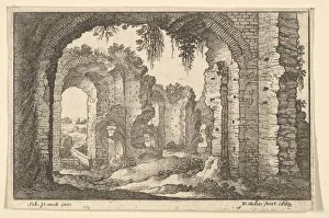 Sebastiaan Francx Prints: Roman Ruins, 1673. Creator: Wenceslaus Hollar