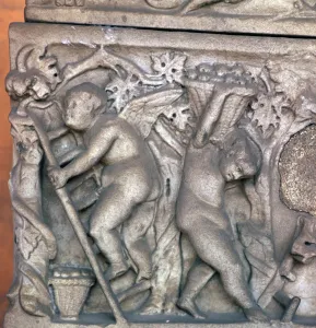 Viticulture Prints: Detail of a Roman sarcophagus, 2nd century