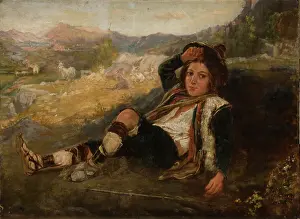 1886 Prints: Roman Shepherd-Boy, c1886. Creator: Aleksander Stankiewicz