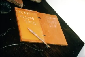 Roman Stylus, (original) and wax tablet, (reconstructed), c2nd century