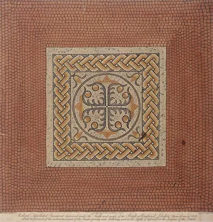 Thomas Fisher Prints: Roman tessellated pavement beneath Bank of England, London, 1806