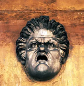 Roman theater mask from the Baths of Diocletian, c3rd century Roman theater mask from the Baths of Diocletian, c3rd century