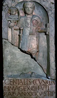 Tombstone Prints: Roman tombstone of a standard bearer