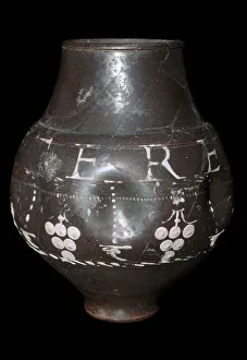 Alesia Gallery: Roman vase inscribed Utere Felix, 3rd century