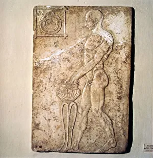 Roman Votive relief of Athlete from Republican Period, Rome, c2nd century BC Roman Votive relief of Athlete from Republican Period, Rome, c2nd century BC