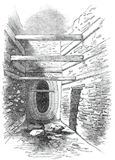 Sewers Prints: Roman Wall, Bread-Street-Hill, 1844. Creator: Unknown